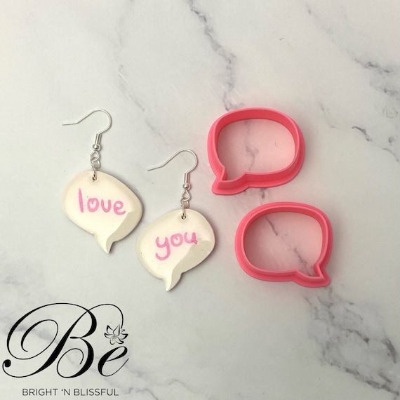 Clay Cutter Speech Bubble A Polymer Clay Cutter UK Earring Cutter