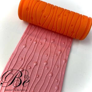 Rolo de Textura para Argila Polimérica | Ferramenta para Relevo de Linhas e Pontos
