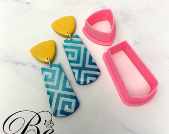 Clay Cutter Shape Triangle & Rounded Rectangle Set | Polymer Clay Earring Cutter | UK | Cookie Cutter | Fimo Clay Cutter | Clay Tools