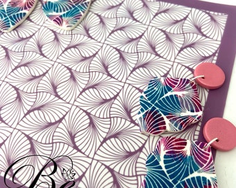 Floral Spiral | Polymer Clay Silk Screen Stencil | UK | Pattern Silkscreen | Stencils | Earrings | Jewellery | Silkscreens | Clay Tools