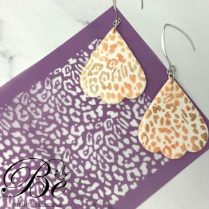 Leopard Print | Polymer Clay Silk Screen Stencil | UK |Pattern Silkscreen | Stencils | Earrings | Jewellery | Silkscreens | Clay Tools