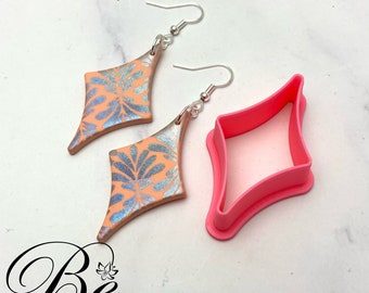 Pointed Diamond Clay Cutter | Polymer Clay Earring Tool
