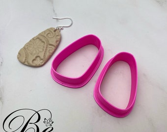 Clay Cutter Teardrop Off-Centre Shape | Polymer Clay Cutter | UK | Earring Cutter | Cookie Cutter | DIY Jewellery | Clay Cutters