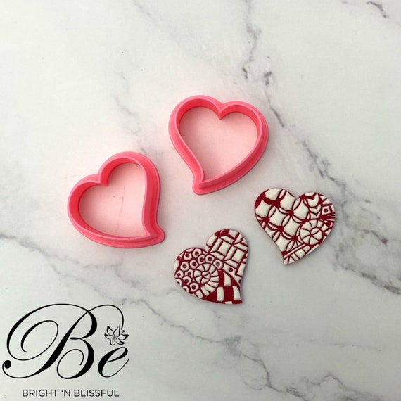 Clay Cutter Heart Freeform Shape F polymer Clay Earring Cutter UK Cookie Cutter  Valentines Clay Tools Unique Cutters Love Heart 