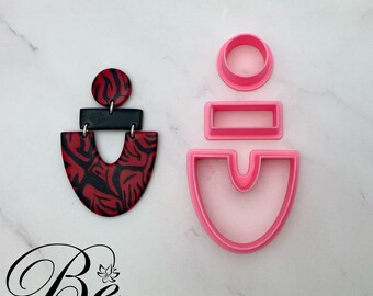 Polymer Clay Earring Cutter Set | Geometric Shapes, UK tool