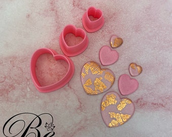 Heart Clay Cutter Set | Polymer Clay Earring Tools