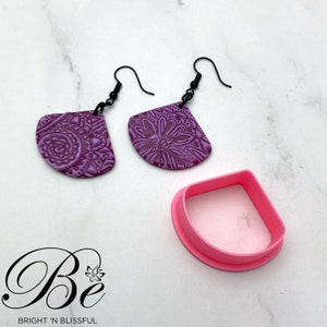 Clay Cutter Shape Rounded Triangle Fan | Unique | Shape Cutter | Polymer Clay Earring Cutters | UK | Cookie Cutters | Clay Tools