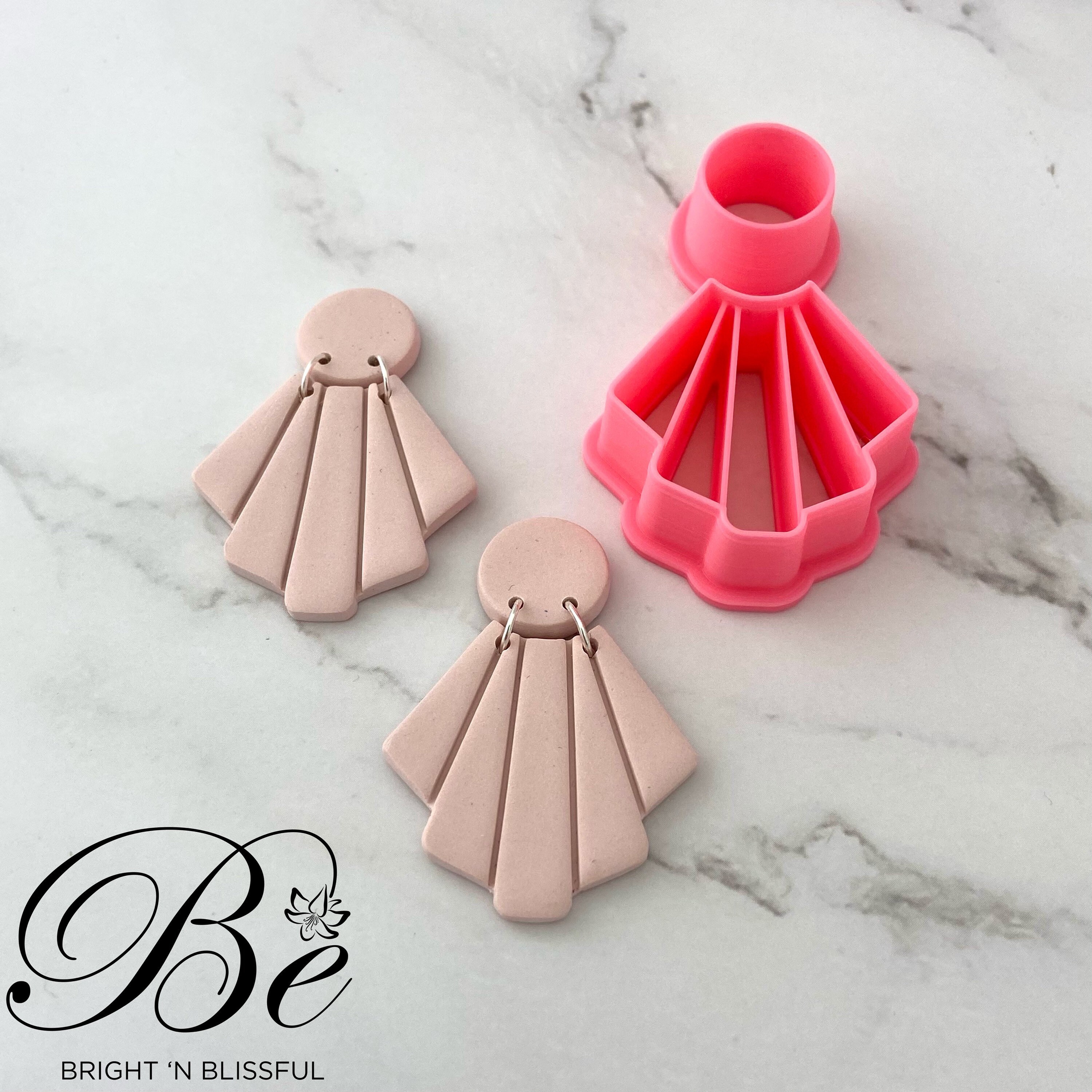 Clay Cutter Shape Fan E Embossing Stamp Cutter Polymer Clay Earring Cutters  UK Cookie Cutter Fimo Clay Cutters Clay Tools 