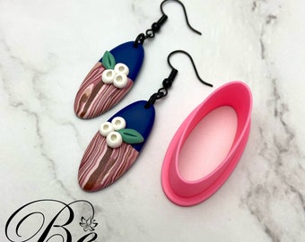 Oval Floral Clay Cutter | Polymer Clay Earring Tool