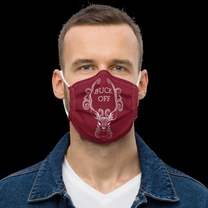 Buck Off Christmas Holiday Premium face mask
