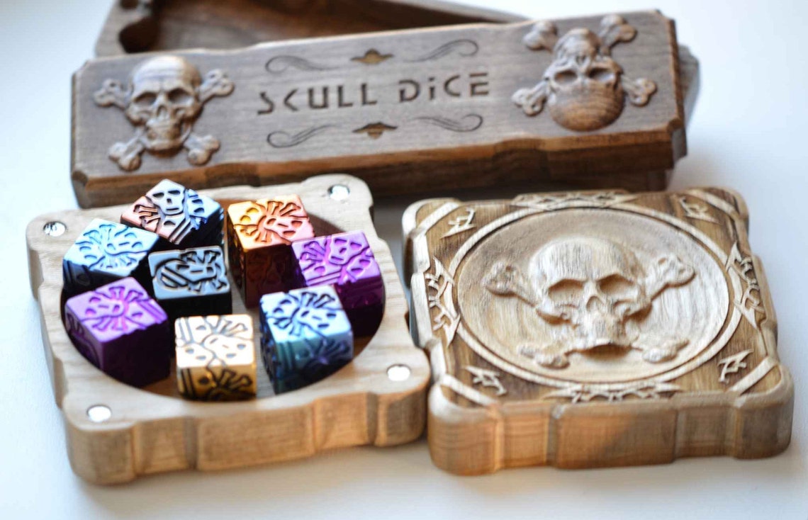 Skull Dice D6 Set Metal Dice Dungeons and Dragons Dice Etsy