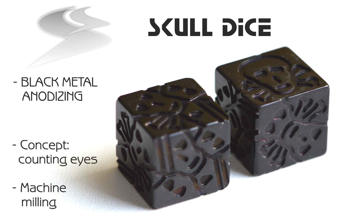 Skull Dice D6 Set Metal Dice Dungeons and Dragons Dice Etsy