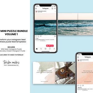 Instagram Puzzle Template für Canva, Instagram Post Bundle, Puzzle Feed, Instagram Feed, Instagram Grid, Digitaler Download