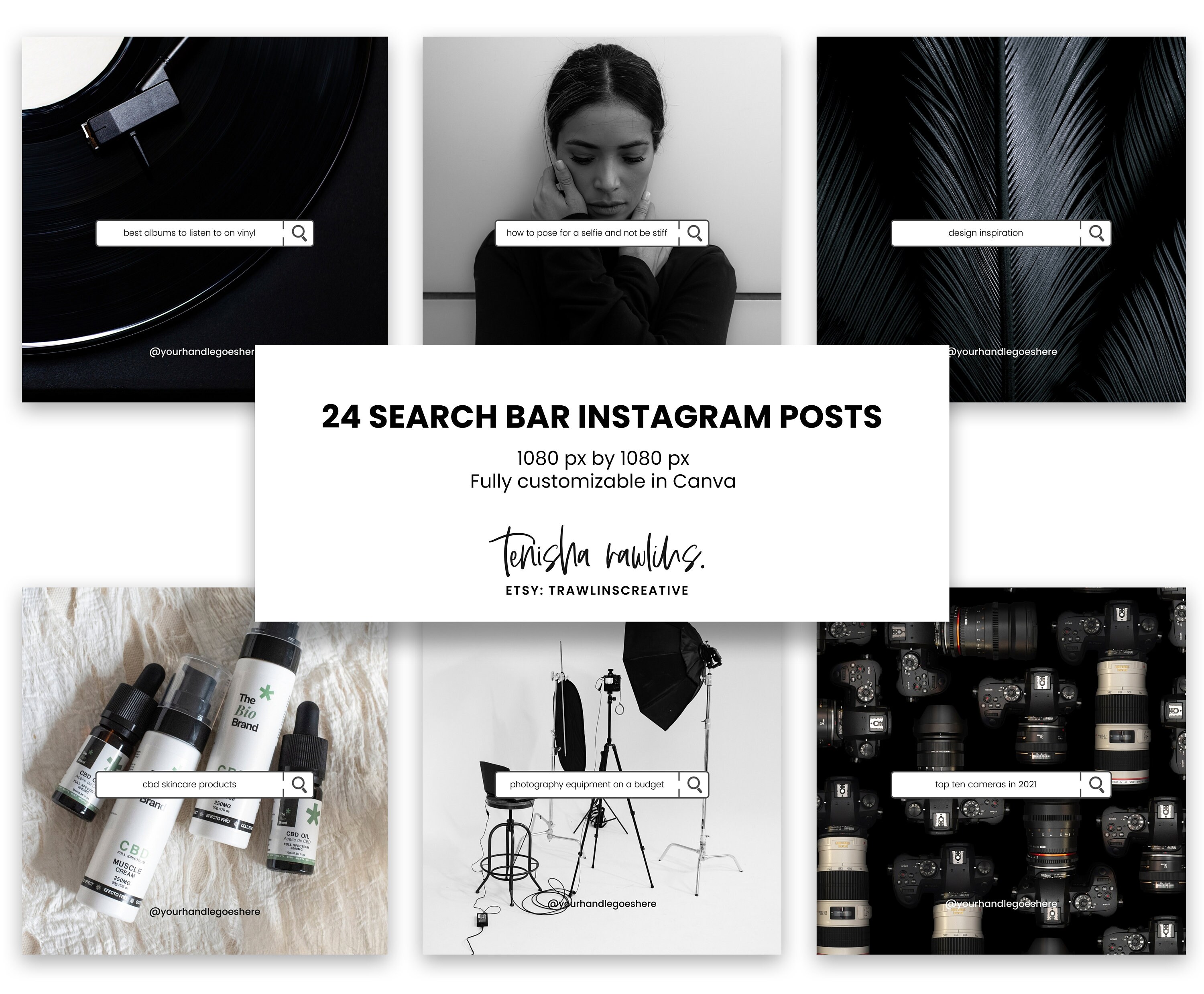 Search Bar Instagram Post Template Instagram Post Feed Post Etsy