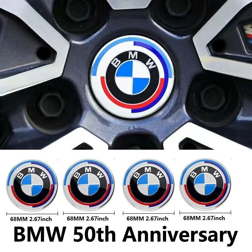 BMW センターキャップセット 50th アニバーサリー　56mm 56mm BMW Wheel Caps Set Of 4 BMW Alloy Wheel Centre Caps - 50th