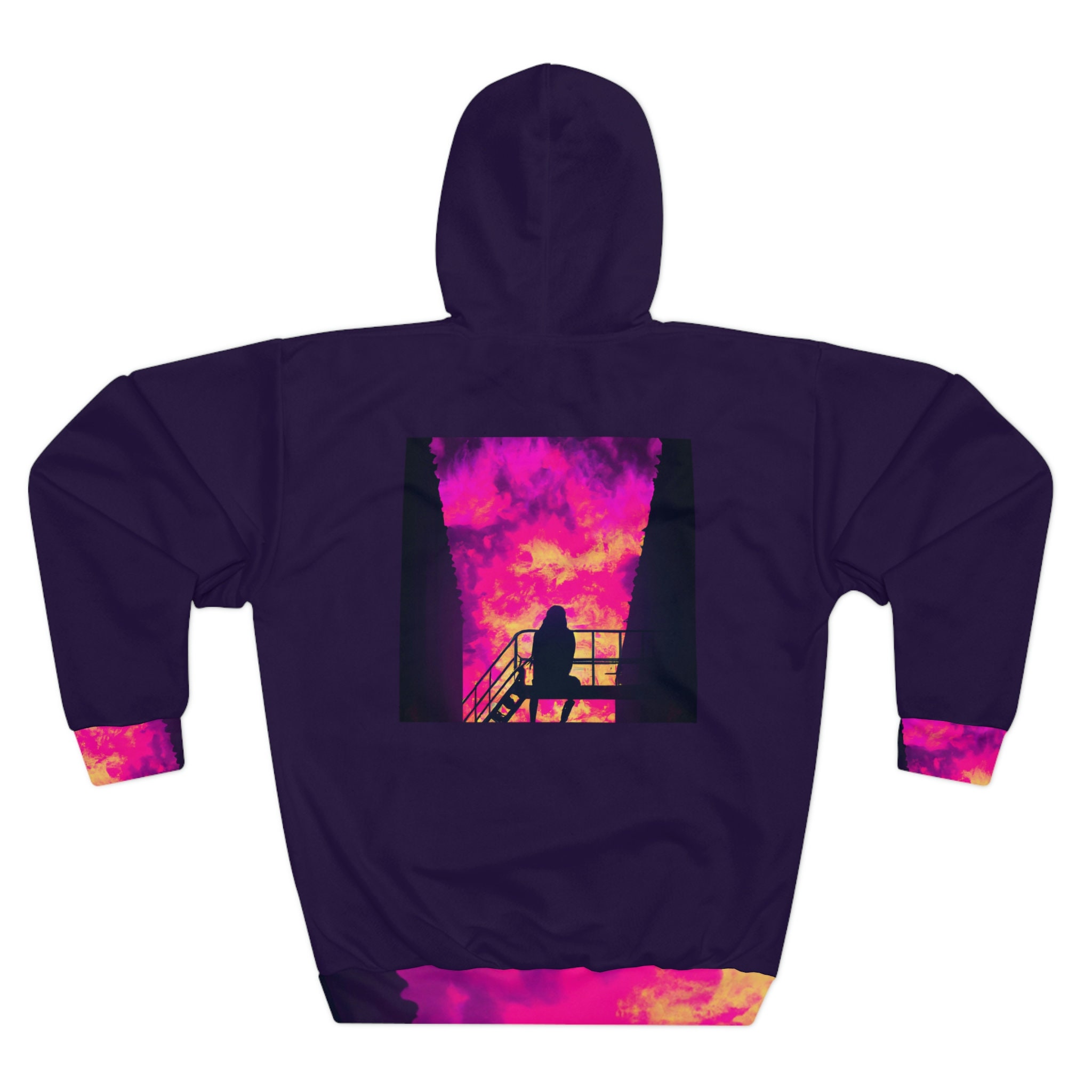 Minimalist Streetwear City Sunset Designer Pullover Hoodie 