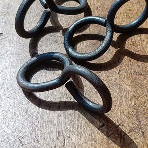 Hand Forged Blacksmith Made Figure Eight (Flat or 90 degree Mid Bend)
