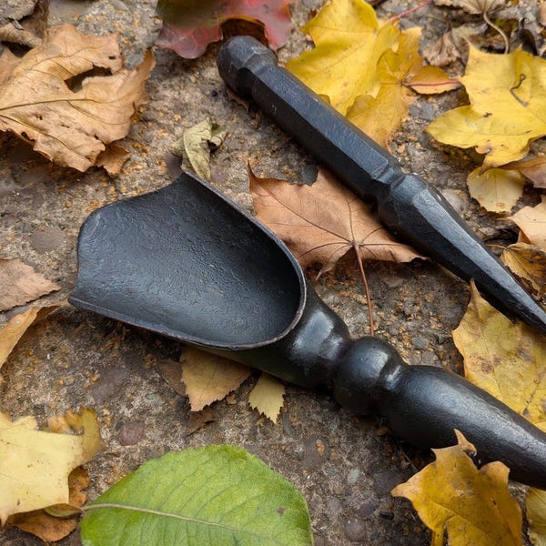 Hand Forged Blacksmith Made Garden Hand Tools: Trowel, Dibber & more