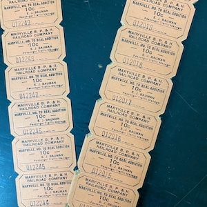 Vintage Transportation Railroad Tickets - Railroad Junk Journaling Ephemera - Vintage Tickets