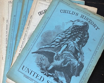 Antique Child’s History Magazine - Junk Journal Supplies - Vintage Ephemera United States Magazine