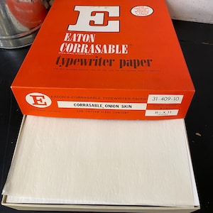 18 papeles para máquina de escribir vintage - Papel para máquina de escribir Southworth tamaño legal