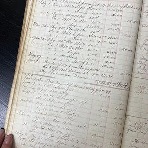 Antique Ledger Pages - 1800’s Ledger Paper pack - Junk Journal Supplies - Ephemera