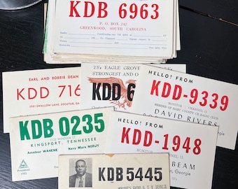 20 Tarjetas de Radio QSL - Artículos para Revistas Vintage - Tarjetas de Radio Vintage - Efímera Vintage