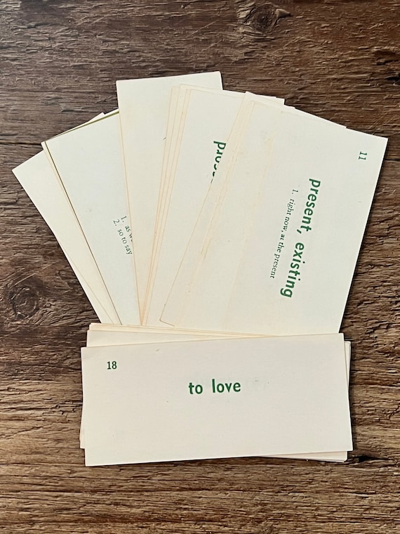 Art & Collectibles Collectibles Set of 10 Vintage French Vocabulary