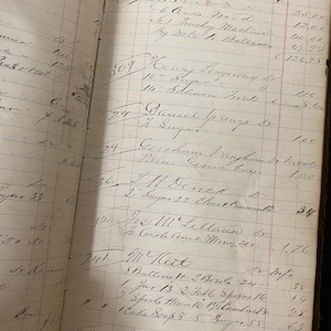 8 Antike Ledger Seiten - 1800&#39;s Ledger Papier - Junk-Journal Zubehör - Ephemera
