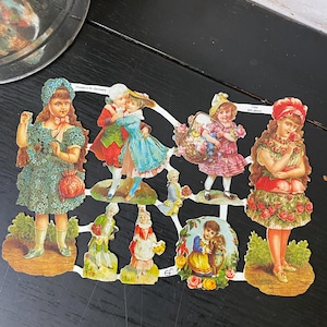 Vintage Die Cuts German Scraps / Junk Journal Supplies / Vintage ephemera / Vintage Children Die Cuts