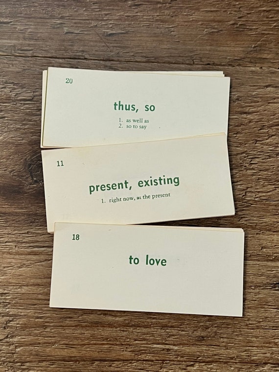 Art & Collectibles Collectibles Set of 10 Vintage French Vocabulary