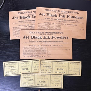 Vintage Envelopes - Jet Black Ink Powder Envelopes - Junk Journal Ephemera - New Ipswich N.H