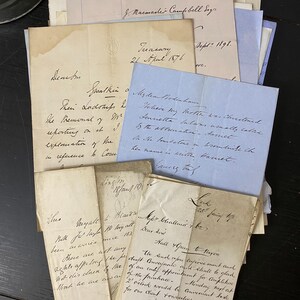 Vintage Antik Handgeschriebene Briefe Lot von 8 / Vintage Ephemera / Junk Journal Zubehör / Handgeschriebene Briefe