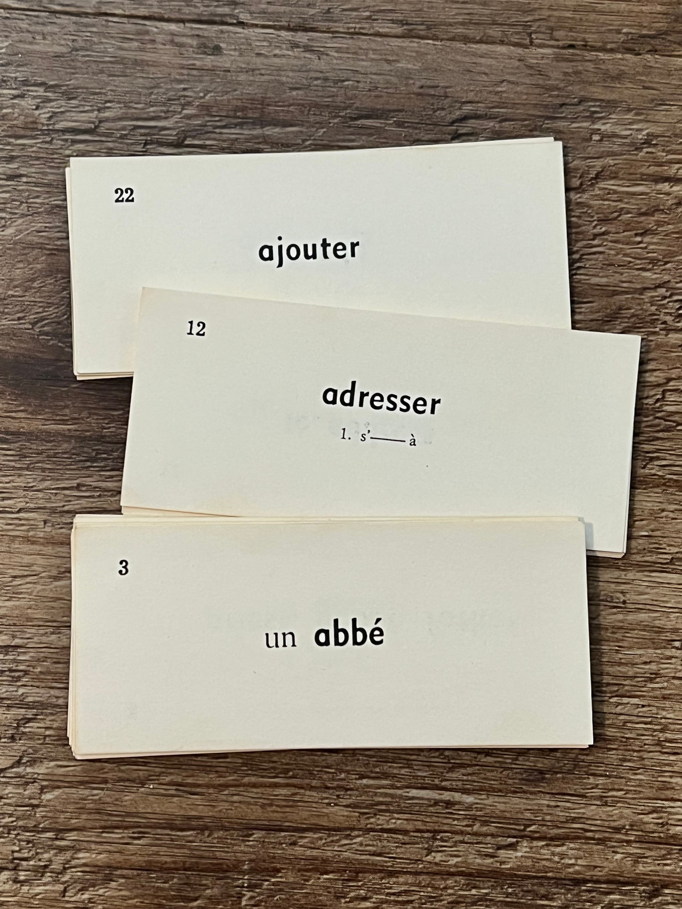 Art & Collectibles Collectibles Set of 10 Vintage French Vocabulary