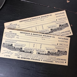 Vintage Railroad Tickets - Railroad Junk Journaling Ephemera - Railroad Ephemera