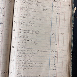 Antike Ledger Seiten - 1800&#39;s Ledger Papier - Junk Journal Zubehör - Ephemera