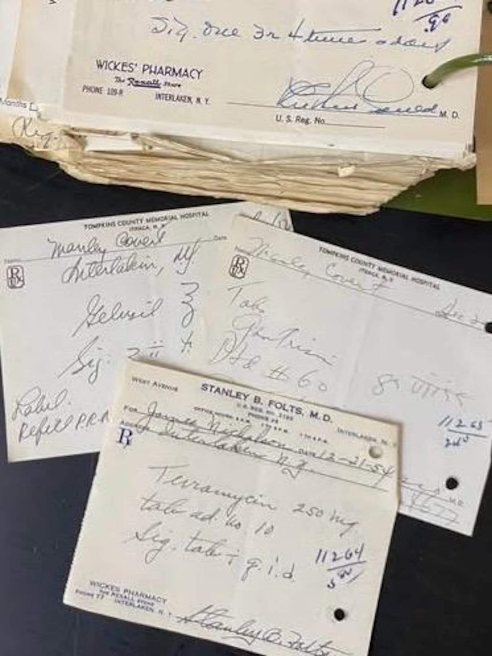 Antique Vintage Prescriptions / Vintage Handwritten Medical ...