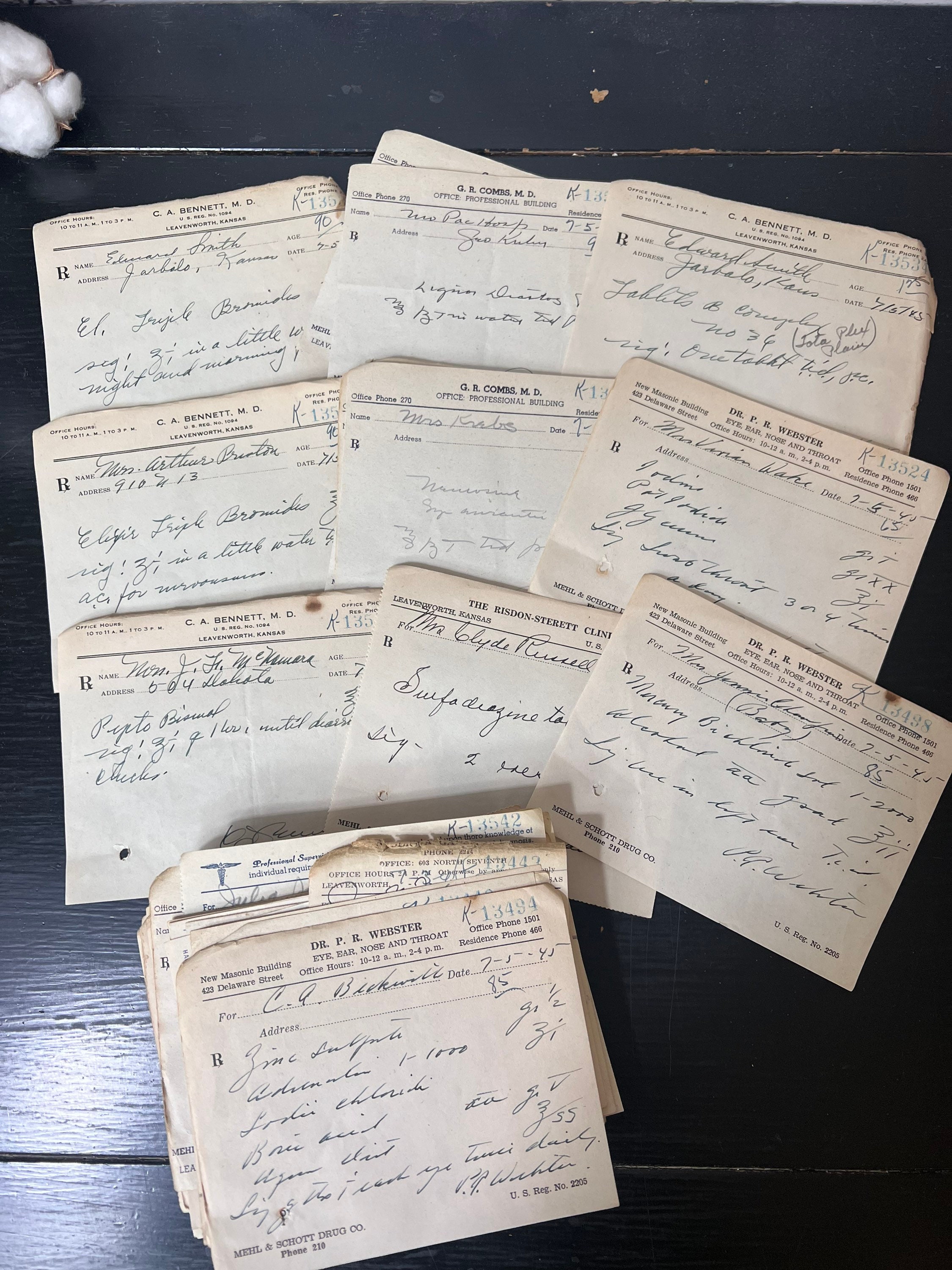 Vintage Prescriptions / Handwritten Medical Prescriptions / Paper ...