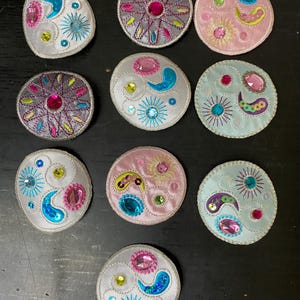 Set van strass-reeksversieringen van (16) - decoratie voor ongewenste dagboeken - benodigdheden voor tijdschriften voor tijdschriften - opstrijkbare strass-versieringen