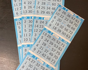 Verschiedene Vintage Bingo Card Pack | Vintage Ephemera | Junk Journal Zubehör