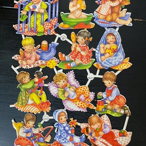 Vintage Die Cuts German Scraps / Junk Journal Supplies / Vintage ephemera / Vintage Children Die Cuts