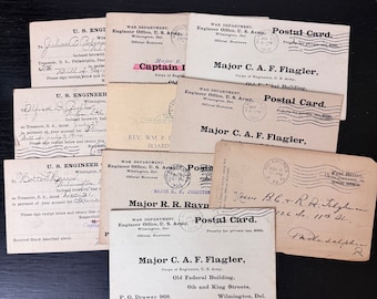 Tarjetas postales antiguas, Suministros para diarios basura, Efímero vintage, Juego de 18