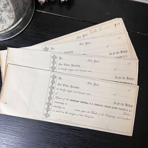 1800’s Railroad Bond Documents / Lot of 12 / Vintage Railroad Ephemera / Junk Journaling Ephemera / Michigan Central Railway Company