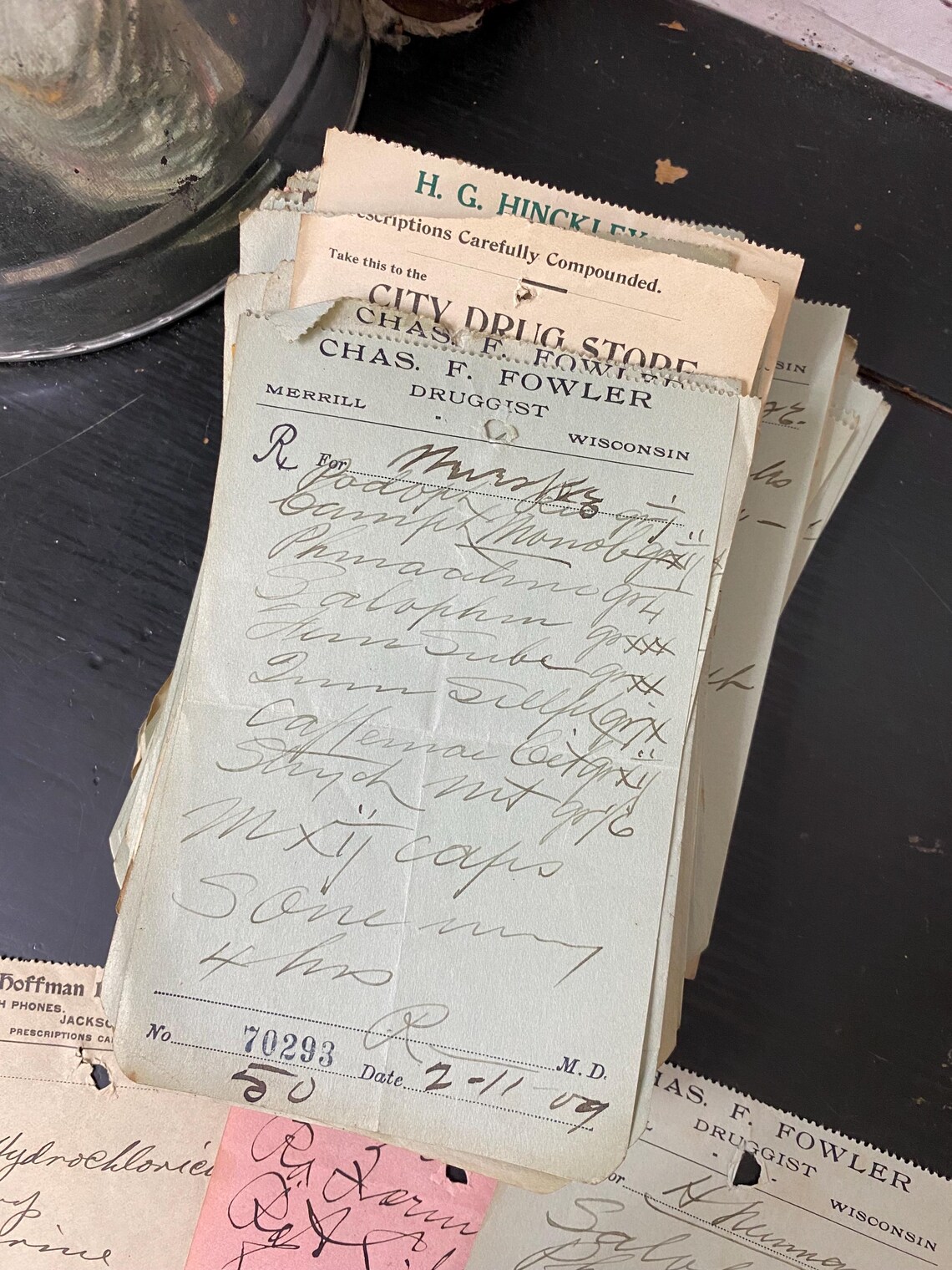 Antique Prescriptions / Vintage Handwritten Medical Prescriptions ...
