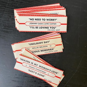 Cartes de chansons radio vintage/fournitures pour journaux indésirables/éphémères vintage/lot de 20