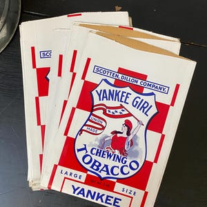 Sobres antiguos - Efímeras antiguas - Artículos para revistas basura - Sobres vintage de tabaco Yankee Girl