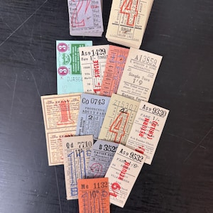Vintage Transportation Tickets - Railroad Junk Journaling Ephemera - Vintage Tickets