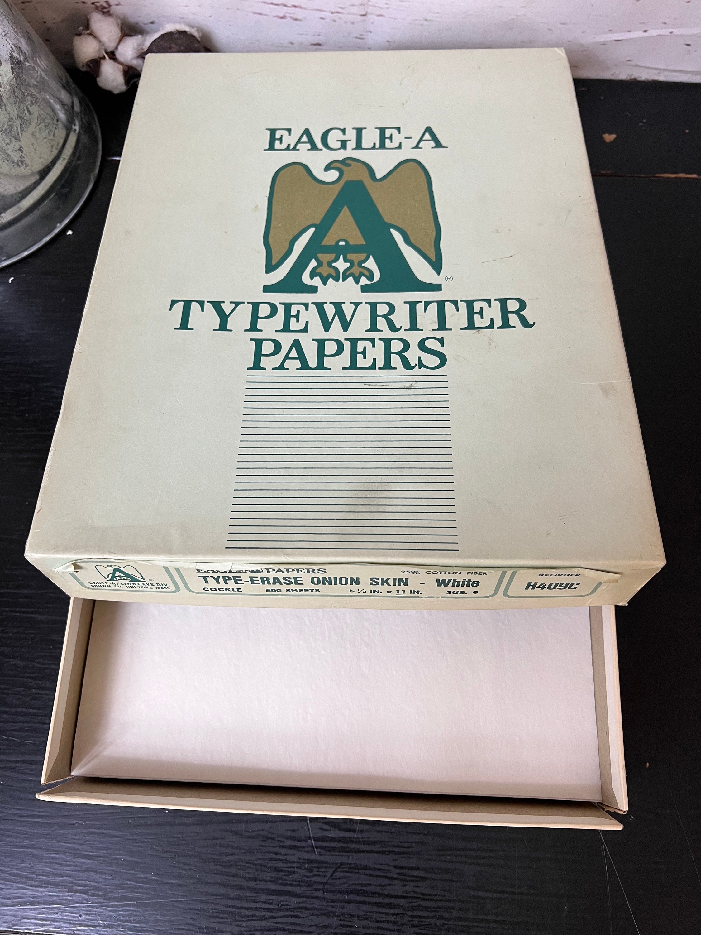 VTG Top Flight Typewriter Typing Paper 100 Sheet 8.5 x 11 UNOPENED PACKAGE