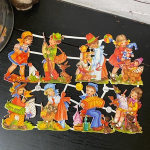 Vintage Die Cuts German Scraps / Junk Journal Supplies / Vintage ephemera / Vintage Children Die Cuts