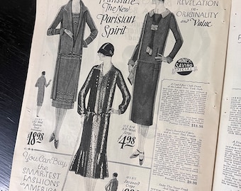 Vintage Fashion Magazine Pages - Junk Journal Supplies - Vintage Ephemera - Fashion Catalog Pages